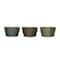 Hello Honey® 5" Multicolor Pine Bough Embossed Stoneware Bowls with Reactive Glaze, 3ct.